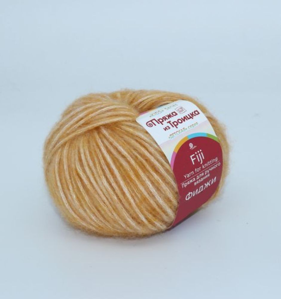 Пряжа Троицкая Фиджи / уп.5 мот. по 50 г, 95м 0034 золото