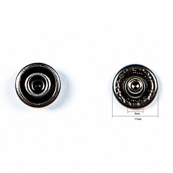 Часть кнопки рубашечной ⌀11 мм (C-часть), чер.никель, 100 шт, S090527, BIG