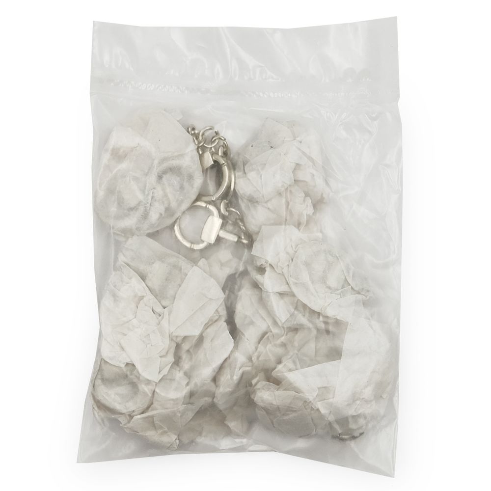 Вешалка-цепочка для одежды 80х14 мм, металл, никель, 10 шт, ГД15092