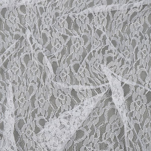 Ткань кружевная гипюр 35 г/м², 150 см / 45 метров, TBY.M0187.01, цв.белый