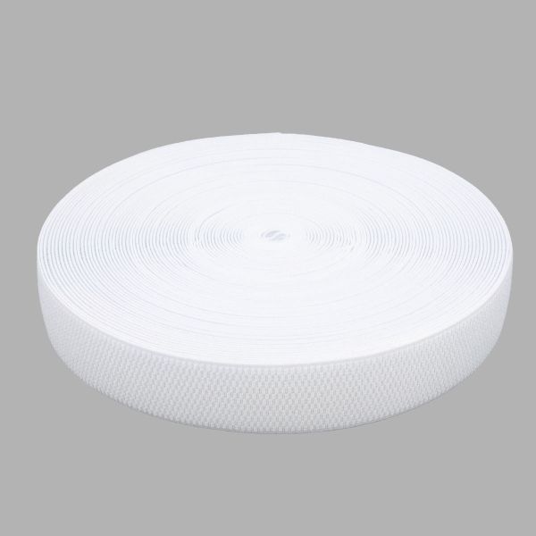 Резинка для подтяжек (помочная) 40.0 мм / 25 метров, 25.2 г/п.м., 501 белый, 6123-9344