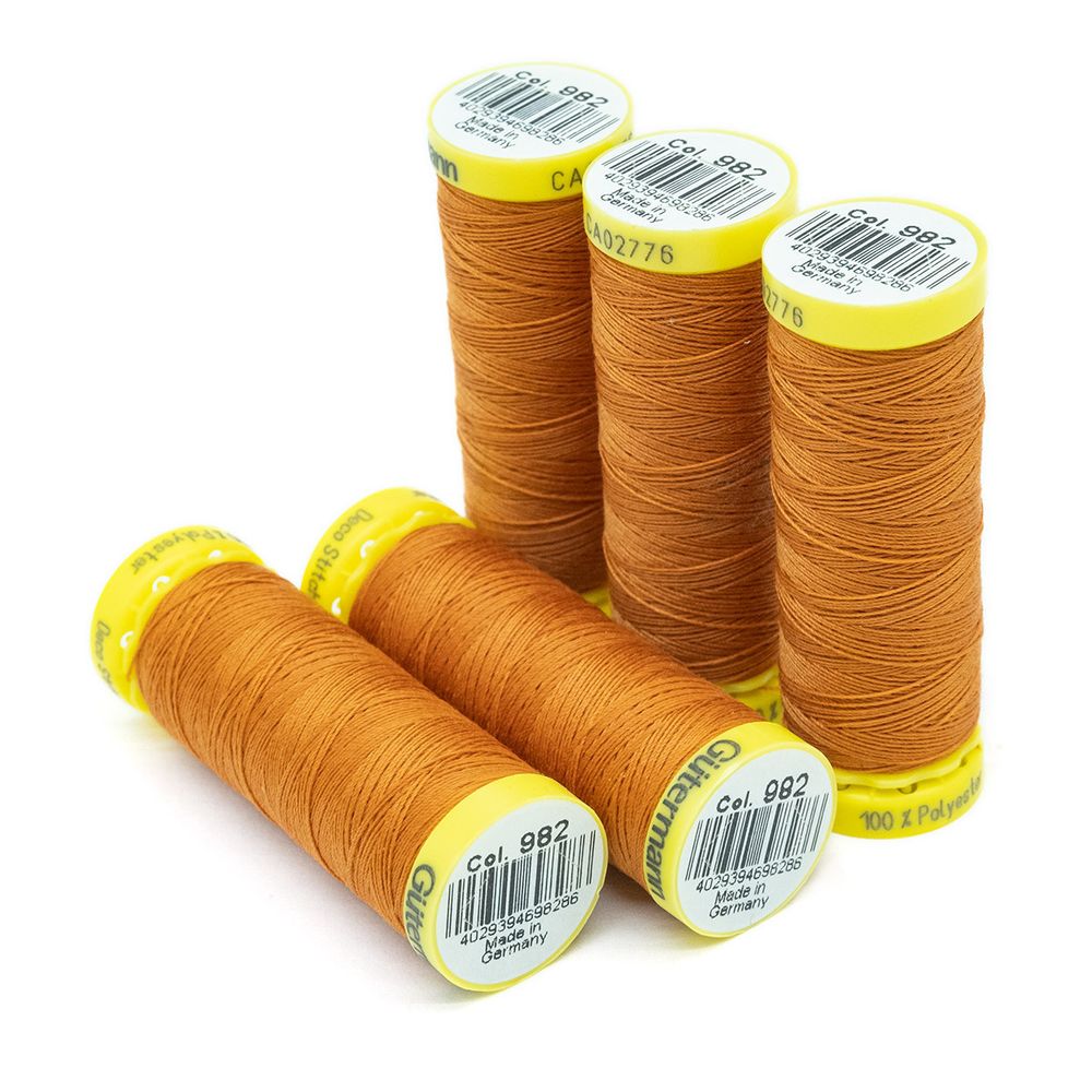 Нитки отделочные Gutermann Deco Stitch 70, 70м, 982 св.рыжий, 5 катушек