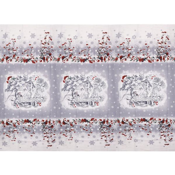 Ткань для рукоделия рогожка набивная 200х150 см, арт 904, рис 29115, вид 1, Зимнее чудо, Astra&Craft