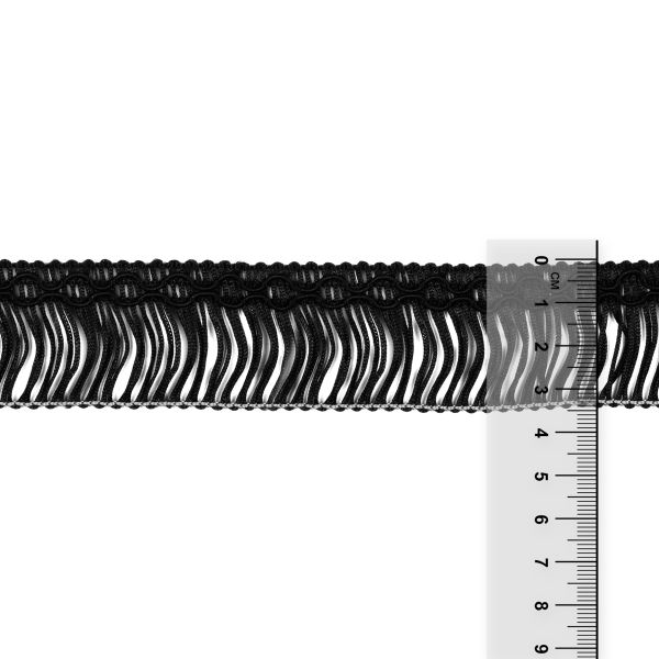 Бахрома отделочная 35.0 мм / 16 метров, 115 черный, Gamma А-08