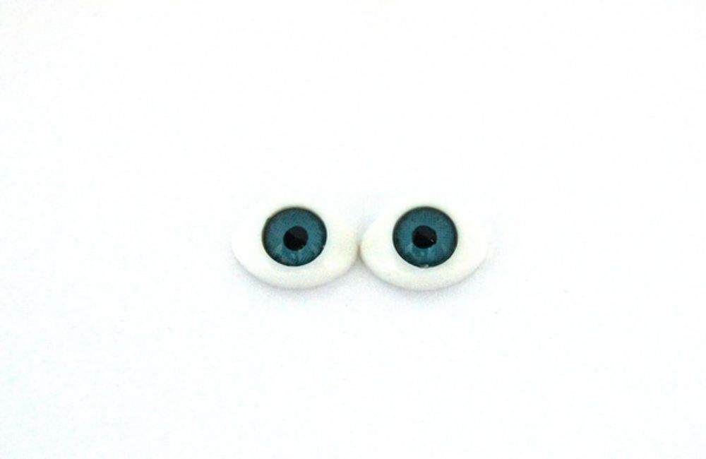Глаза для кукол и игрушек овальные Совушка, № 5, цв. голубой