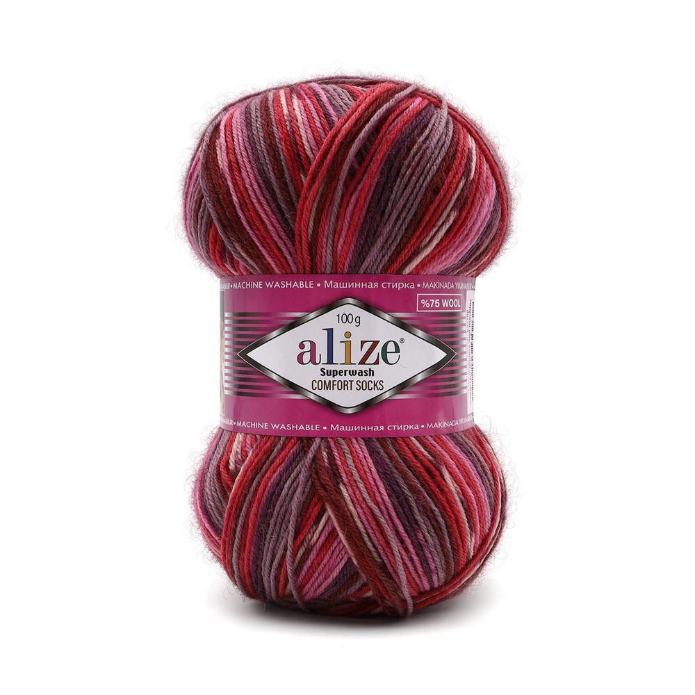 Пряжа Alize (Ализе) Superwash Comfort Socks / уп.5 мот. по 100 г, 420м, 2698 A