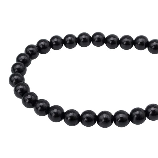 Бусины пластик ⌀8 мм, 50 г, круглые, Astra&Craft (619 черный), 1AL121-2