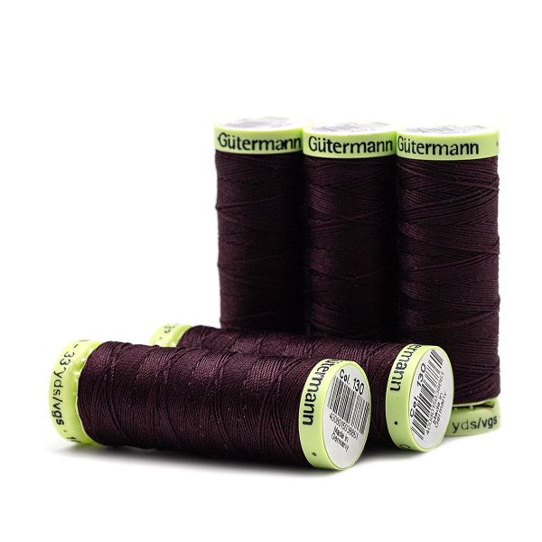 Нитки отделочные Gutermann Top Stitch, 30м, 130 т.марсала, 5 катушек