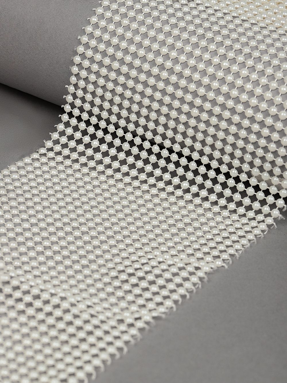 Лента с имитацией жемчуга 120 мм / 9.14 метров, TBYS14, цв.молочный