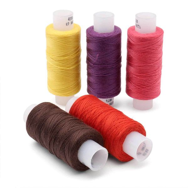 Швейные нитки (набор) 45ЛЛ 200м, ассорти, 19 шт, Красная нить