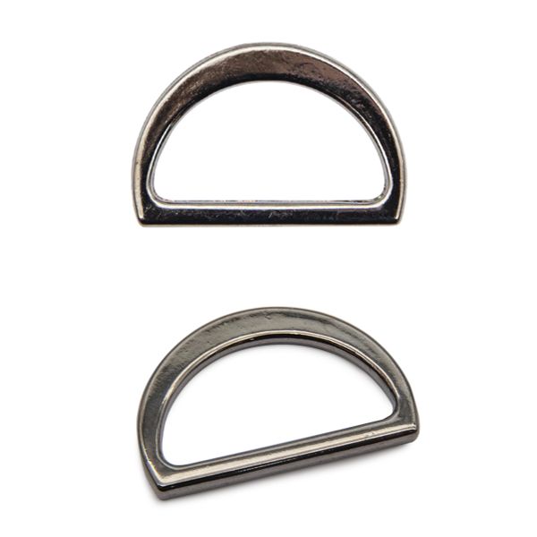 Полукольцо литое металл внутр. 25 мм (внешн. 30х20 мм), 50 шт, цв.черный никель, 819-035
