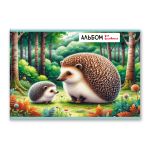 Альбом для рисования 100 г/м², A4 29.5х20.2 см, 32 л. на скобе 5 шт, 01703 Лесные истории, Светоч А256