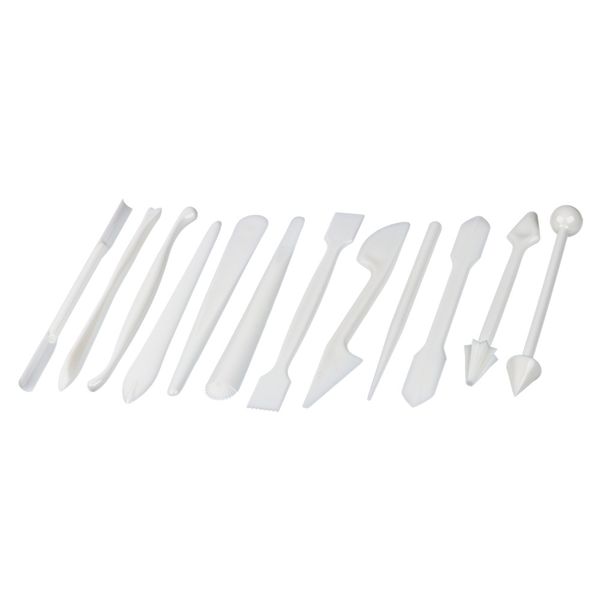 Набор кондитерских инструментов для моделирования 12 шт, пластиковые, S-Chief SHF-0009