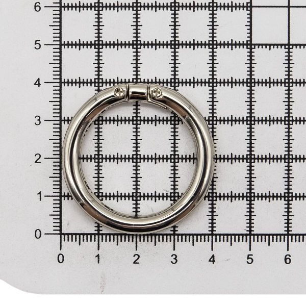 Кольцо разъемное металл на винтах 30 мм (40 мм внешн.), никель, 4 шт, BIG