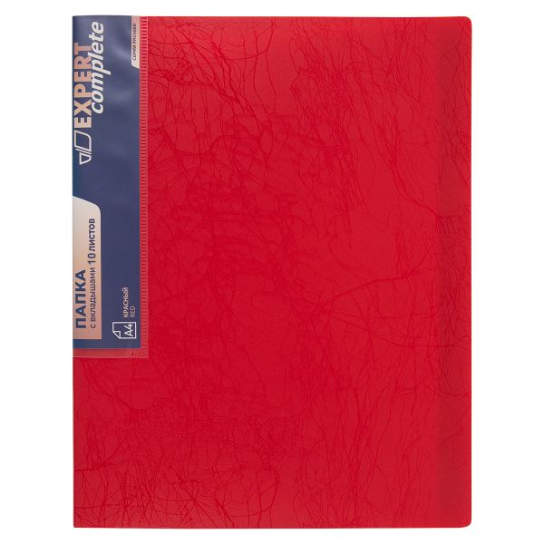 Папка с вкладышами 10 л. A4 600 мкм 20 мм, волокно, 6 шт, красный new ЕС210030004, Expert Complete