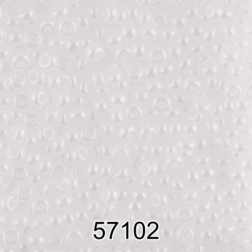 Бисер Preciosa круглый 10/0, 2.3 мм, 500 г, 57102 (Ф066) белый