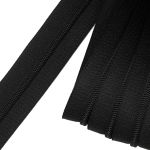 Молния рулонная спираль (витая) Т3 (3 мм) / 5 метров, 8 г/м, черный