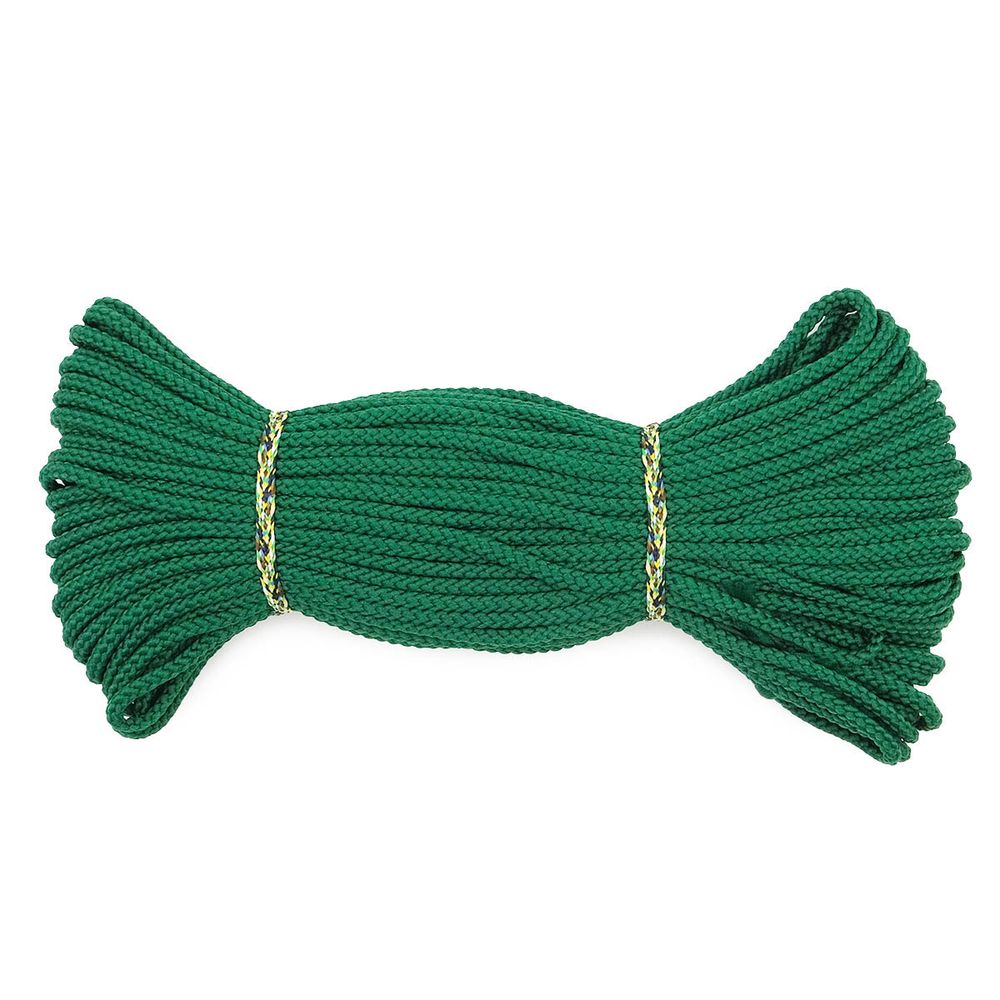 Шнур плетеный ⌀4.0 мм / 30 метров, т.зеленый