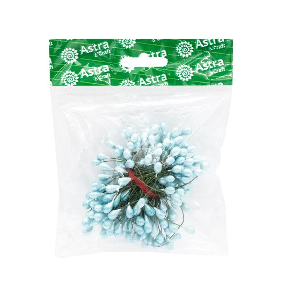 Тычинки для искусственных цветов 0,5х6см (вес 50гр ±3 гр) (14 голубой)