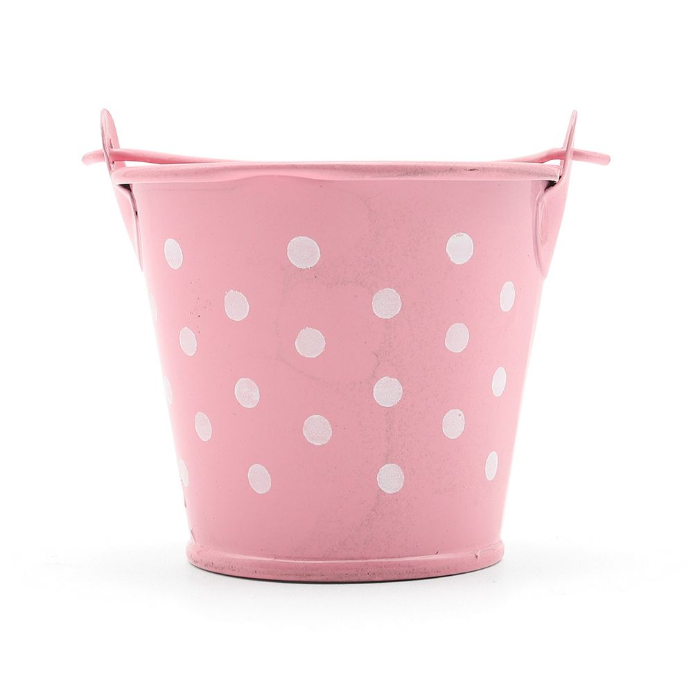 Ведро в горошек 6х5,3см (розовый), AR004-1