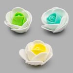 Цветочек-розочка из фоамирана 38 мм, микс №2, 3 цвета, 24 шт