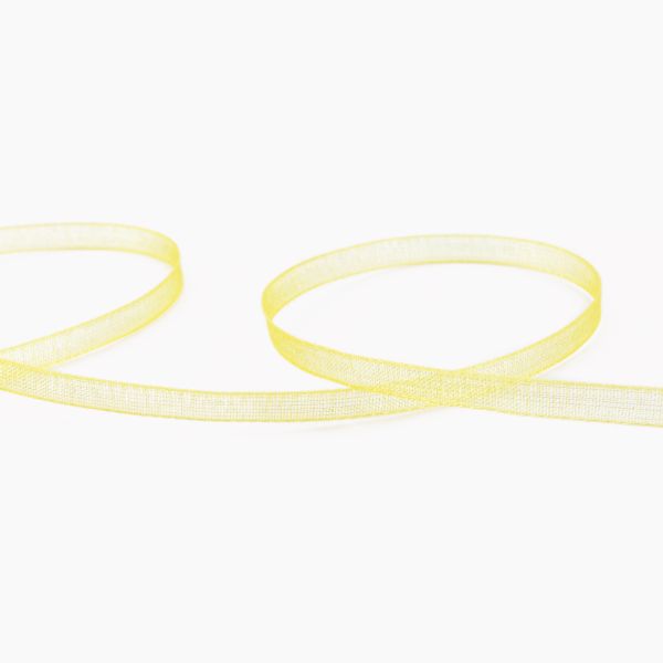 Лента капроновая (органза) _3.0 мм / 45.7 метров, 014 желтый, Blitz OR-3