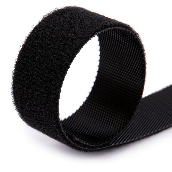 Лента контактная липучка фасовка (велкро) двусторонняя 20 мм / 3 метра, черный, Gamma LG-20XM, качество 