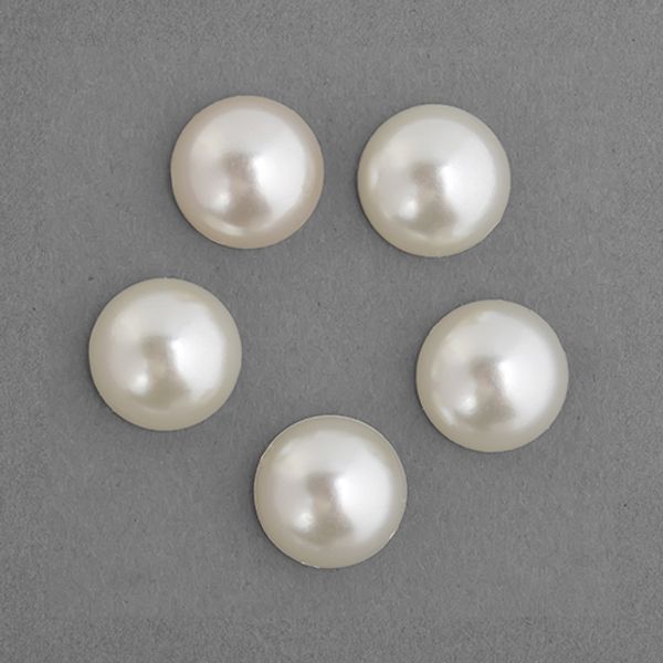 Полужемчужины перламутр Круг, арт.-1908-01, 8 мм цв.01 молочный уп.500г