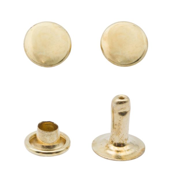 Хольнитены ⌀6 мм, h-6 мм, сталь, New Star №0, цв.золото, ≈100 шт