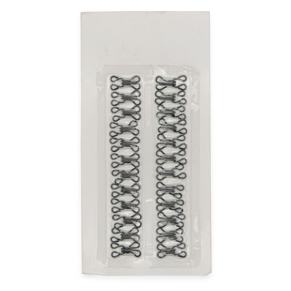 Крючки пришивные 17х9 мм, №3, оксид, 0300-4001