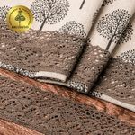 Кружево вязаное (тесьма) 50 мм / 10 метров, диз. 301, цв.21 какао, Kruzhevo