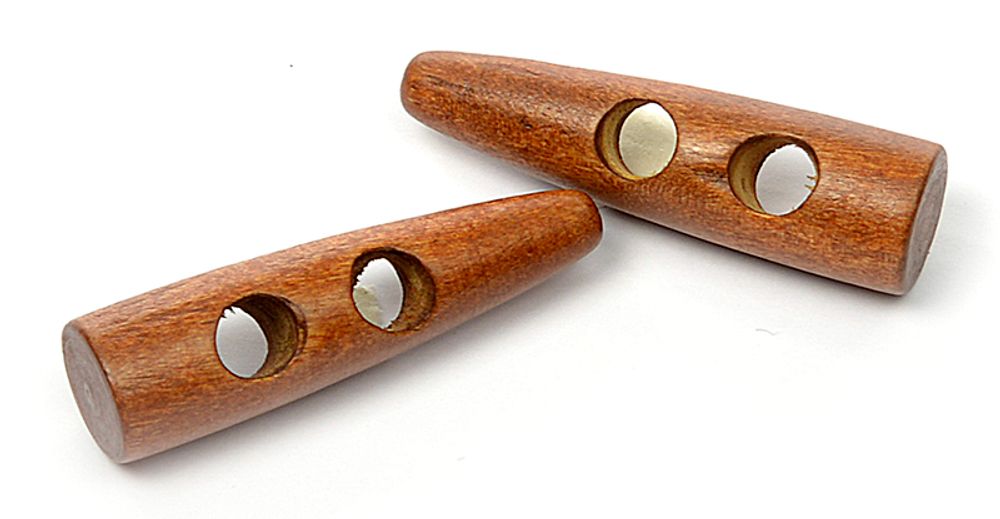 Пуговицы деревянные BT.WD.056 цв.002 коричневый 80L-51мм, 2 прокола, 20 шт