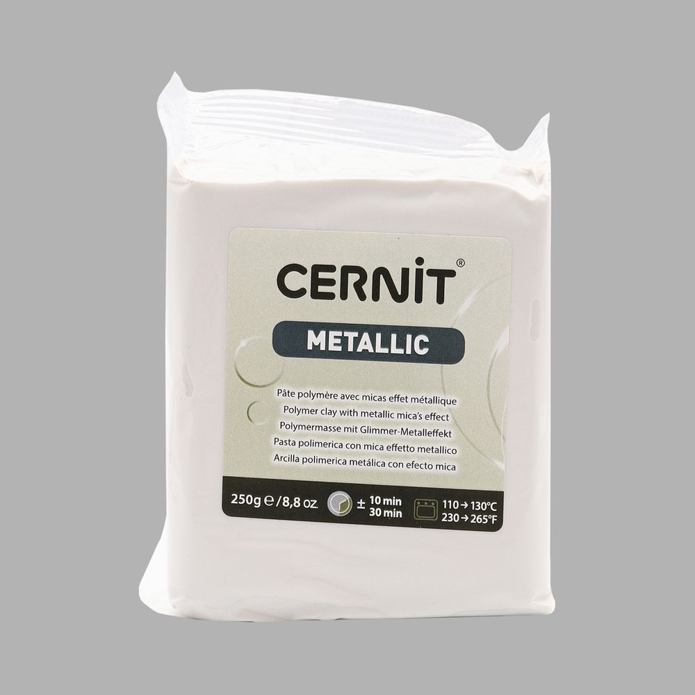 Пластика полимерная запекаемая Cernit Metallic 250 г, 085 жемчужно-белый, CE0870250