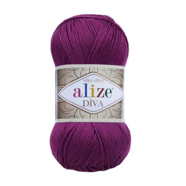Пряжа Alize (Ализе) Diva / уп.5 мот. по 100 г, 350м, 297 цикламен A