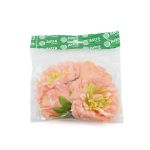 Набор декоративных цветов, 7см, 4 шт/упак (персиковый), AR443