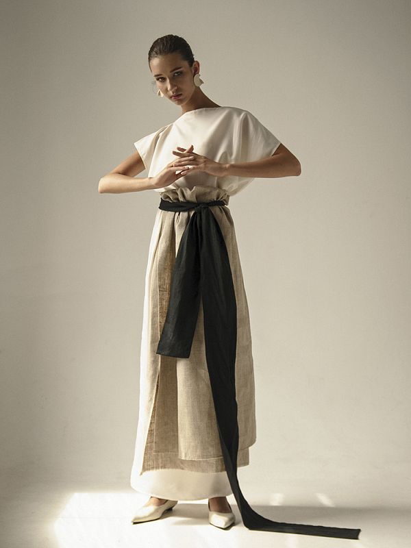 Льняная ткань 140 г/м², 150 см / 3 метра, TBY.DJ.26.1.3, цв.натуральный