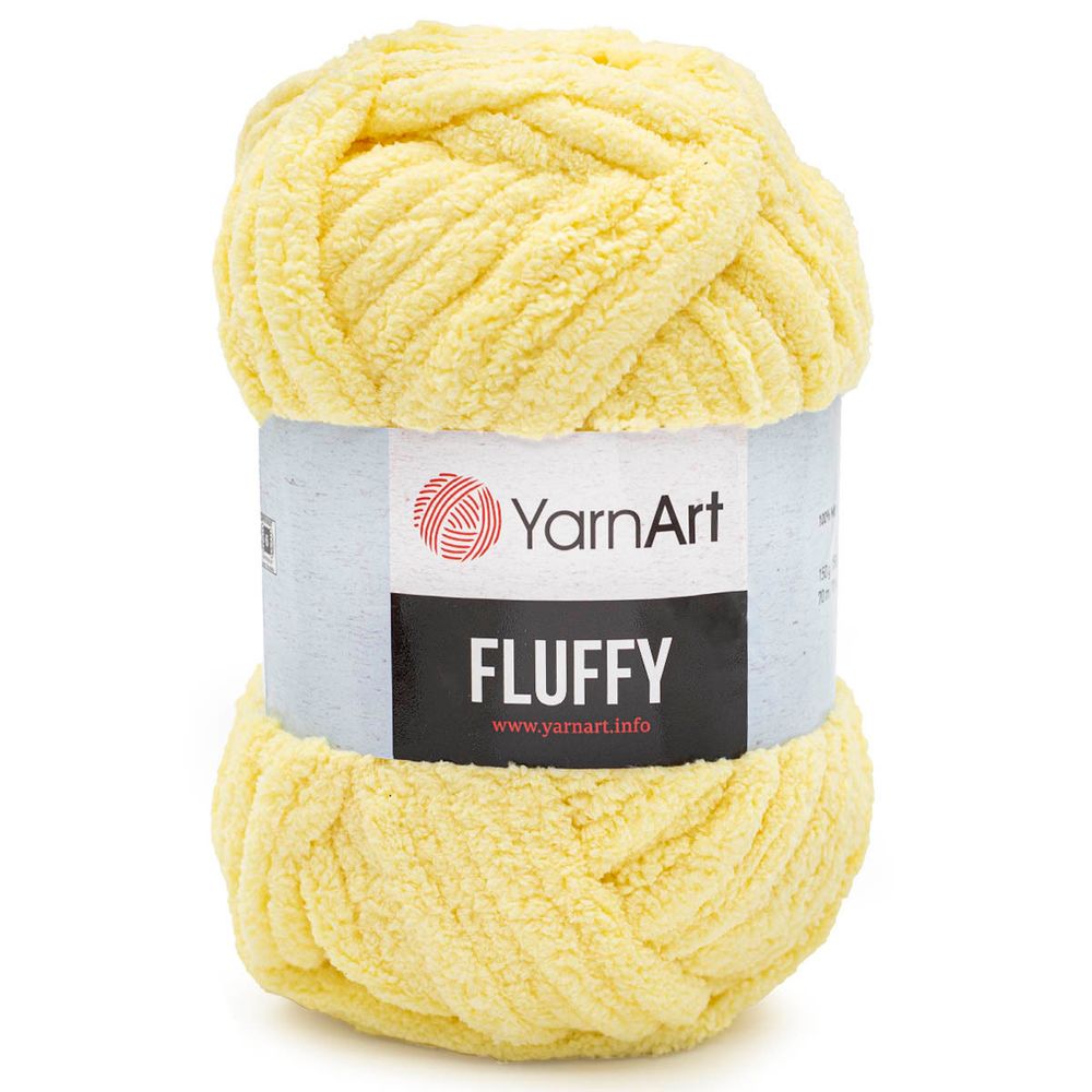 Пряжа YarnArt (ЯрнАрт) Fluffy / уп.3 мот. по 150 г, 70м, 716 светлый лимон