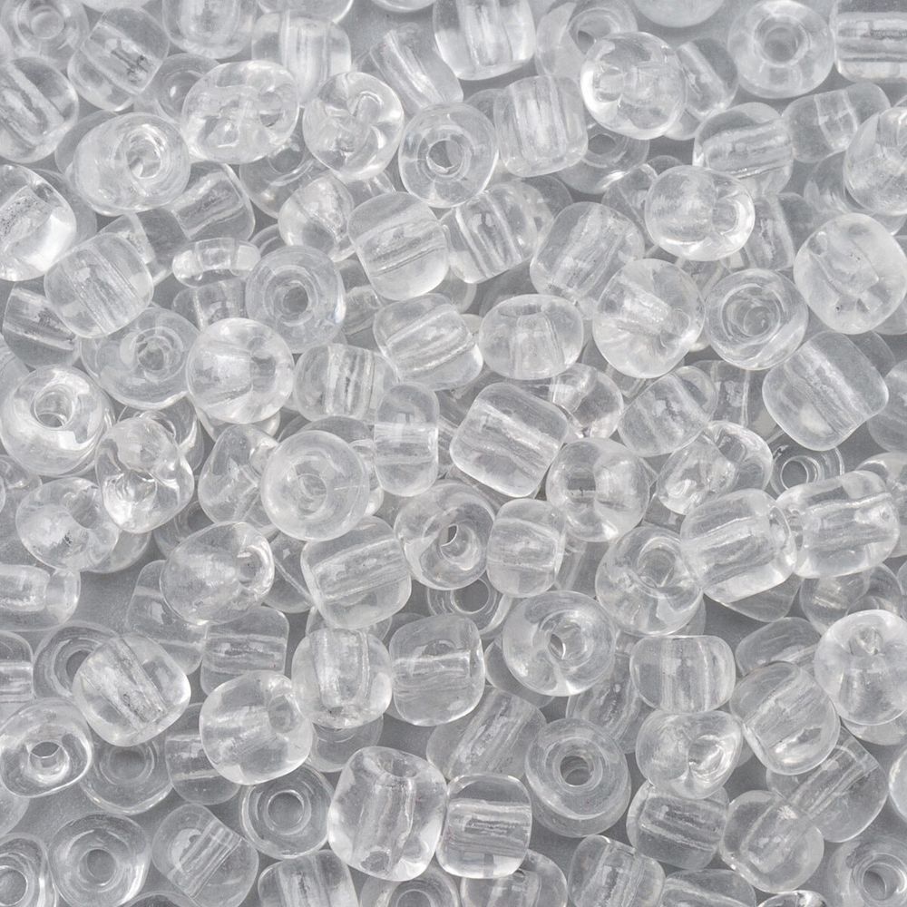 Бисер Astra&Craft 6/0 (4.1 мм), 150 г (10х15 г), цв. 1 белый/прозрачный