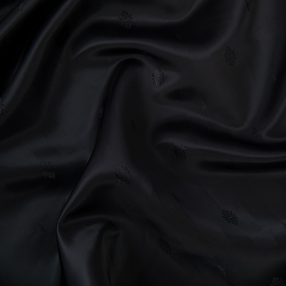 Ткань подкладочная (таффета) с рисунком 96 г/м², 100х145 см, 023 чёрный, Gamma JTR