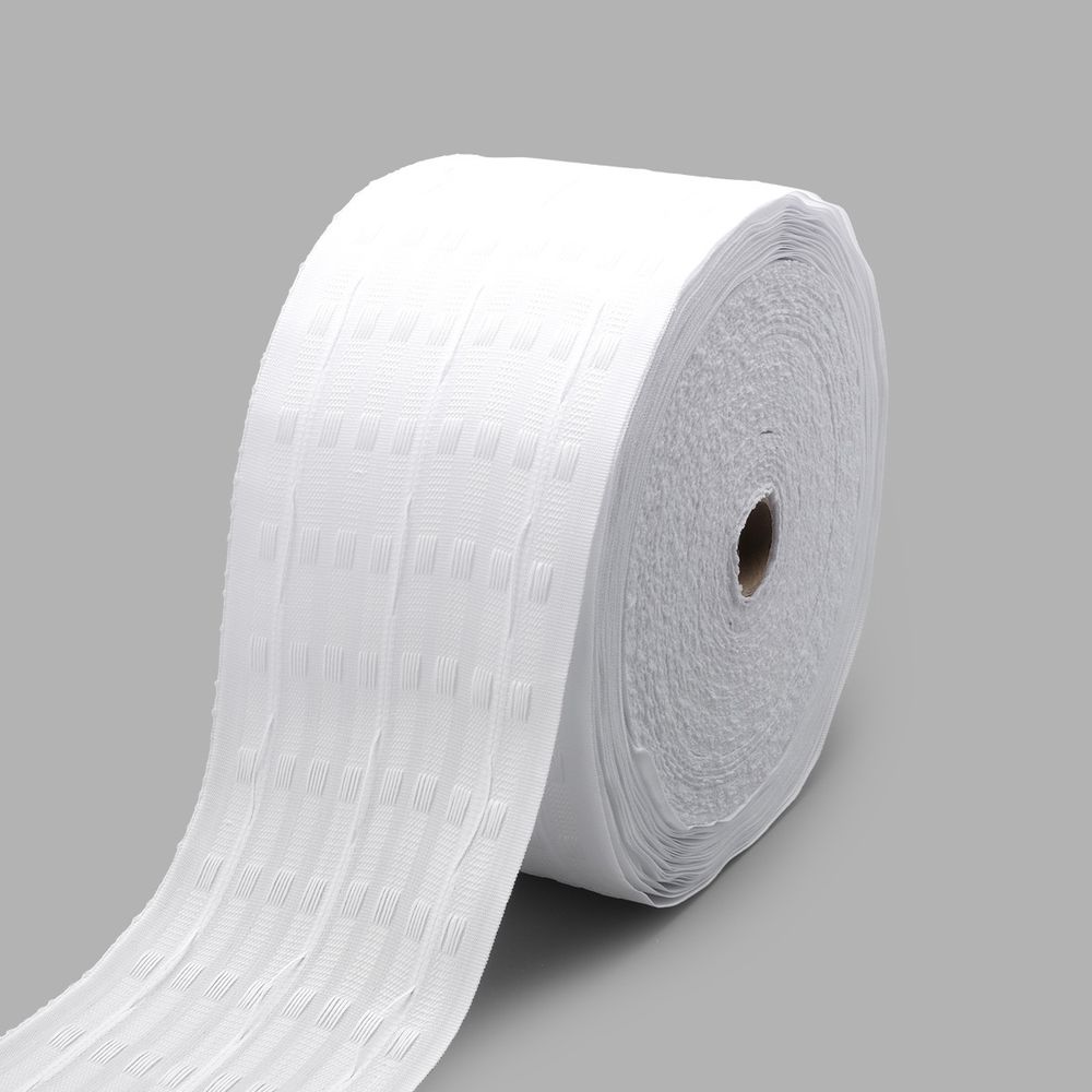 Лента (тесьма) шторная: сборка параллельная (1:2.5) 100 мм / 50 метров