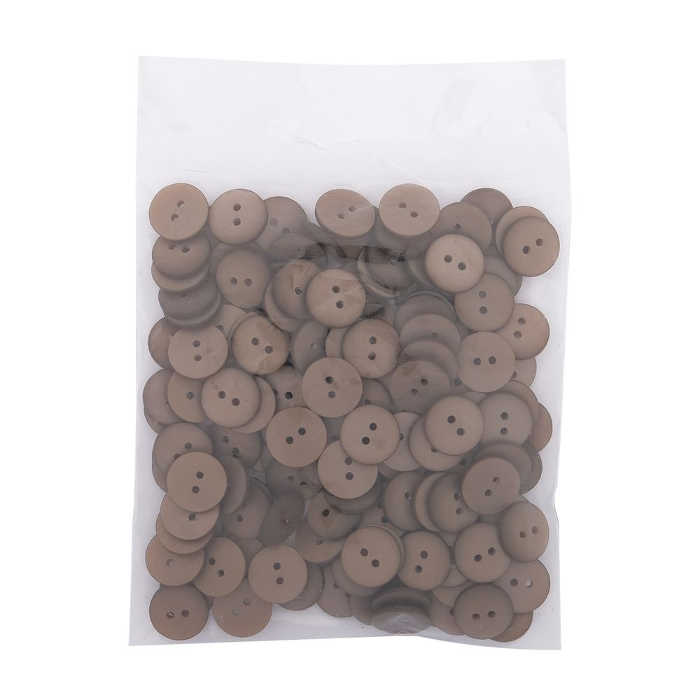 Пуговицы на 2 прокола 22L (14мм), пластик (col.25 светло-коричневый), CR-K18M, 144 шт