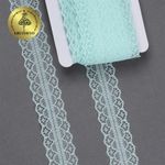 Кружево отделочное в стиле "трикотаж" 30 мм, диз. 277, цв.08 мята, уп. 27,4 м