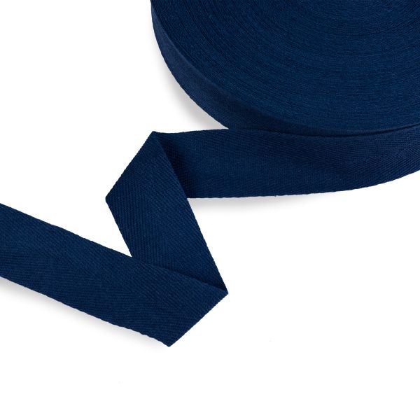 Тесьма (лента) киперная (100 х/б) 35 мм / 50 метров, т.синий/dark blue, Gamma TCT-35