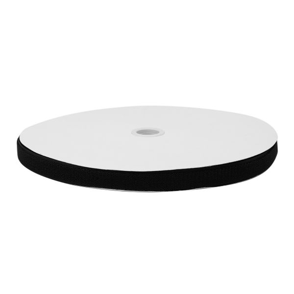 Лента контактная липучка (велкро) пришивная 25 мм / 25 метров, мягкая, черный, /петля/, кач.