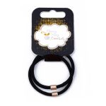 Набор резинок для волос 10 шт (5х2 шт), №01 чёрный, Cherry Mary VR07067