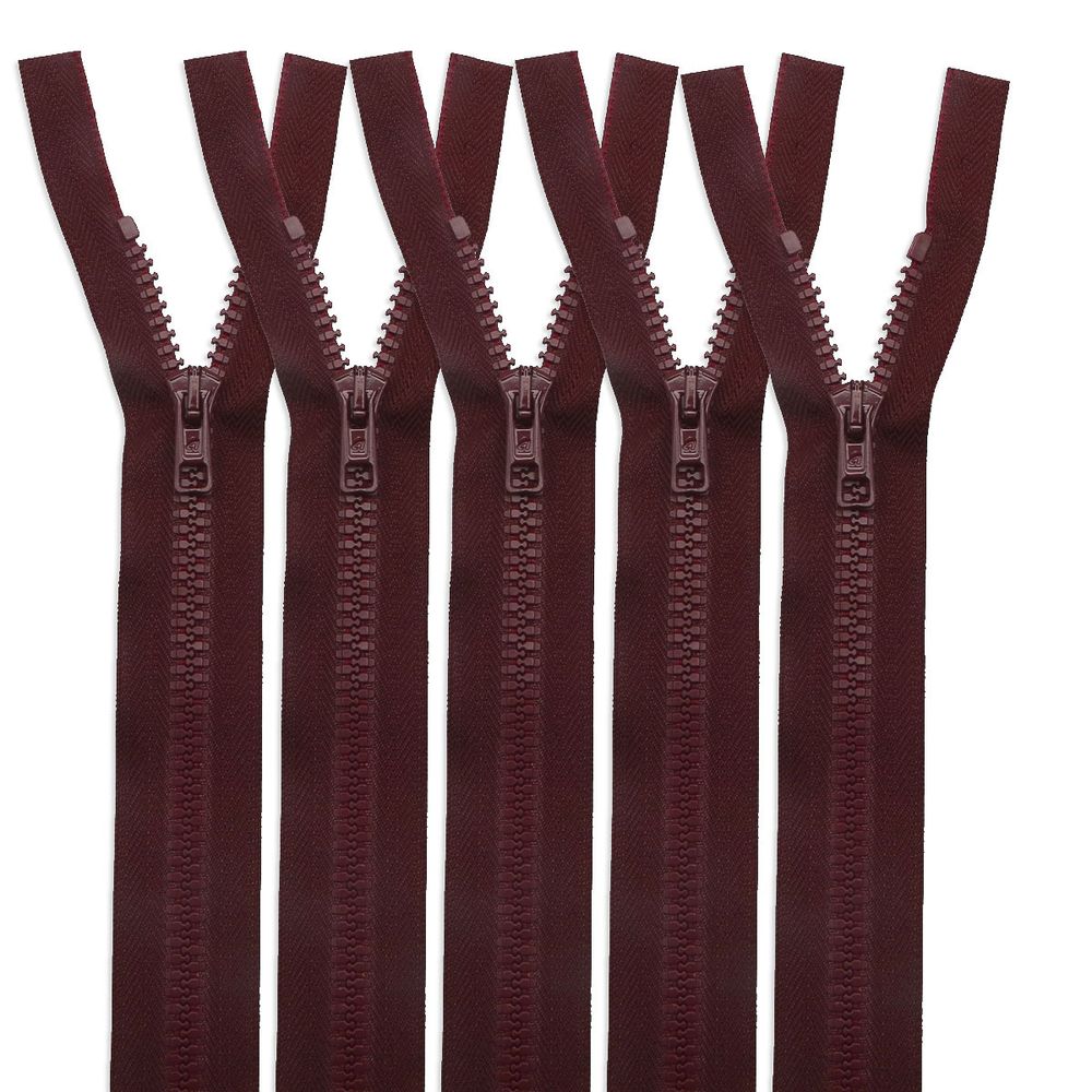 Молния трактор Arta Т6 (6 мм) 1 зам., разъем., 65 см, цв. 033 т.бордовый, уп.5 шт