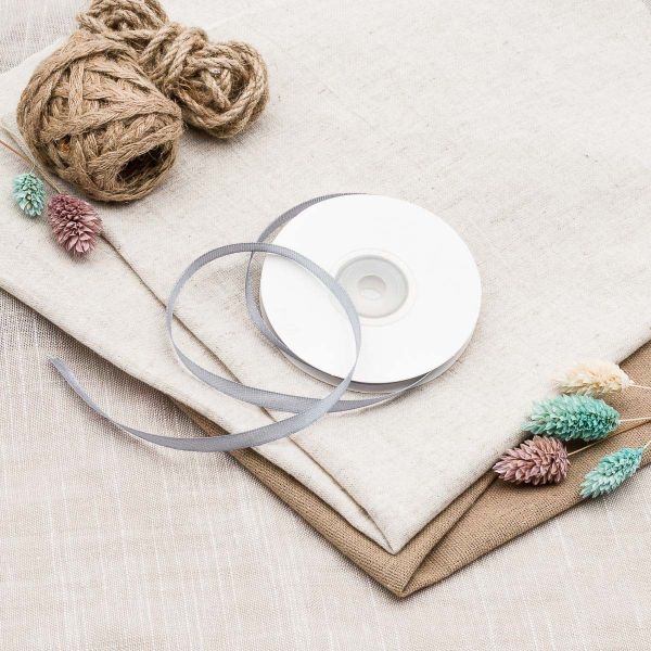 Лента атласная 1-сторонняя 6.0 мм / 22.86±1 метров, 151 серо-голубой, Globus