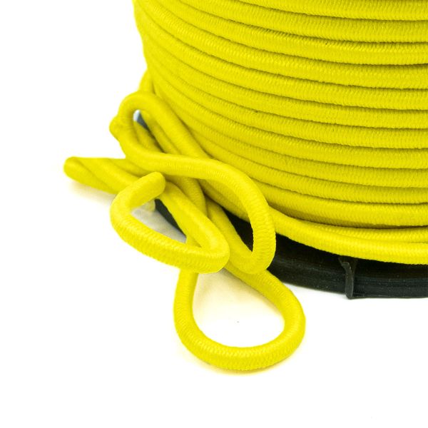 Резинка шляпная (шнур эластичный) ⌀3.0 мм / 100 метров, 0370-0300В, С504-желтый