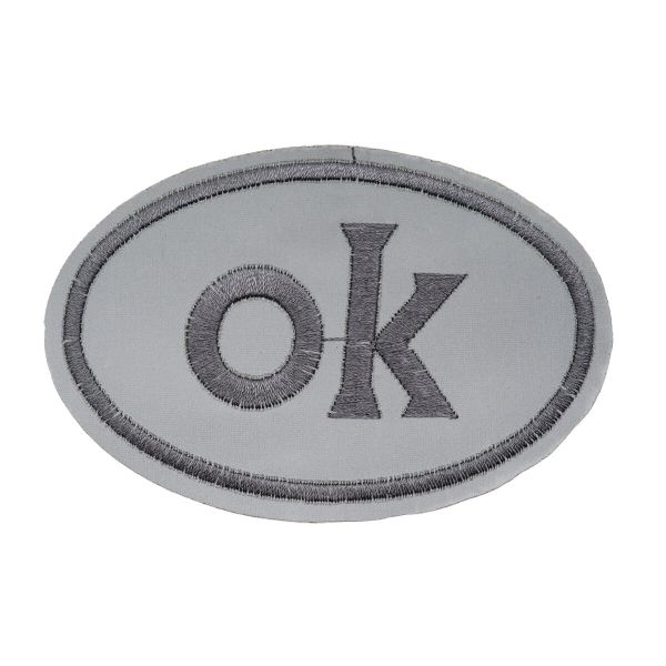 Термоаппликация овал OK 92х60мм (Reflective (отражающий)), 2 шт, LA560