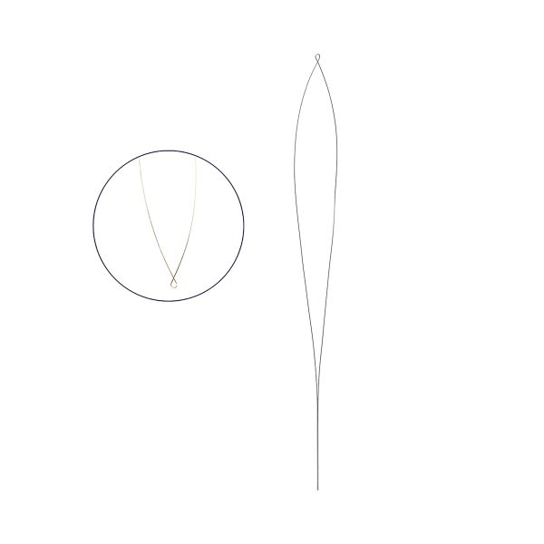 Иглы ручные гибкие бисерные с широким ушком ⌀0.3 мм, 2 шт, сталь, Gamma NC-306